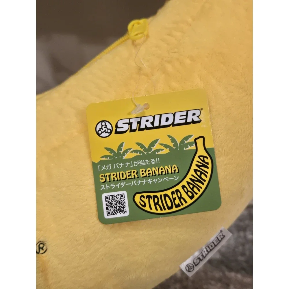 RARE STRIDER Banana Plush Crossbody Bag Japan Promo Mega Banana NEW w/ Tag‎
